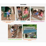 Complex Casuta pentru copii Mare de Joaca - Complex cu Etaj si Tobogan Cozy Escape de exterior din lemn - Kidkraft Playhouse Complex Casuta pentru copii Mare de Joaca - Complex cu Etaj si Tobogan Cozy Escape de exterior din lemn - Kidkraft Playhouse